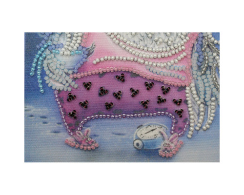 Набір для вишивання бісером "Сова з будильником" AM-102 15х15 см