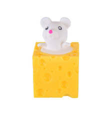 Дитяча іграшка сквіш Pop Up "Мишка у сирі" SQ-23(White) білий