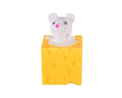 Дитяча іграшка сквіш Pop Up "Мишка у сирі" SQ-23(White) білий