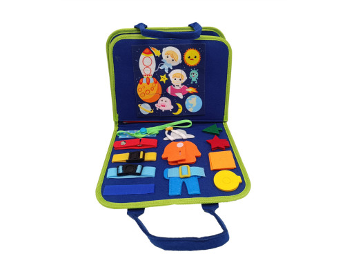 Дитяча розвиваюча сумочка-логіка XX4428 тактильні, розвиваючі вправи, з фетру