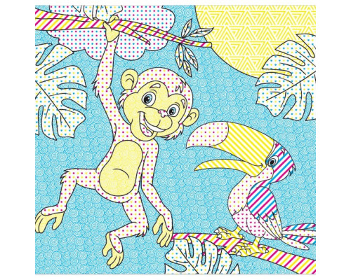 Водні розмальовки Чарівна розмальовка Джунглі 757128, 4 малюнки