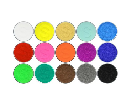 Набір кольорового піску для творчості SMC-15, 15 кольорів по 100 г