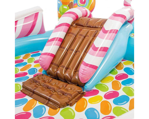 Детский надувной игровой центр "Территория сладостей" 57149 с горкой