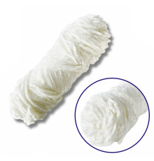 Пряжа плюшева синель PP101, 100 грам, 100% поліестер, молочно-білий