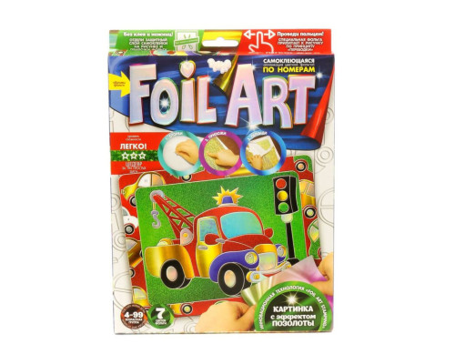 Набір креативної творчості "Аплікація" FAR-01-01…10 кольорова фольга Машина