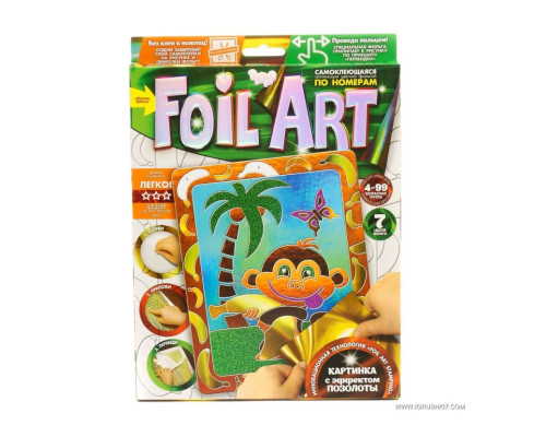 Набор креативного творчества "Аппликация" FAR-01-01…10 цветная фольга Обезьяна