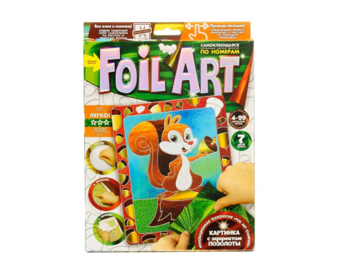 Набор креативного творчества "Аппликация" FAR-01-01…10 цветная фольга Белка