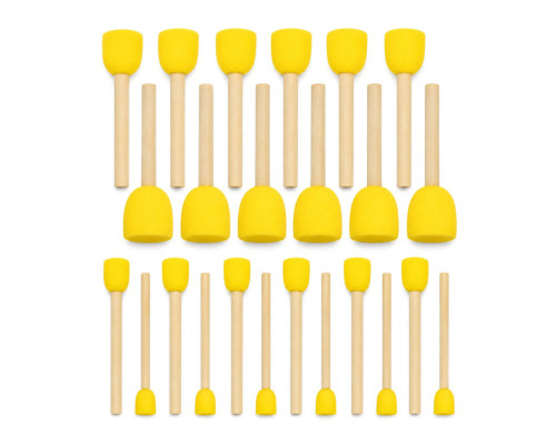 Набір спонжів для декорування та малювання Sponge-24, 1,2 см, 1,5 см, 2,5 см, 3 см, 24 шт