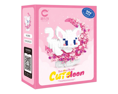 Дитячий конструктор Білий кіт 8980 серії "Cute Moon", 484 деталі