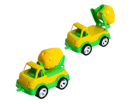 Детская бетономешалка "Mini Matik" 002/3BMS(Yellow) вращающийся барабан, 13,5 см