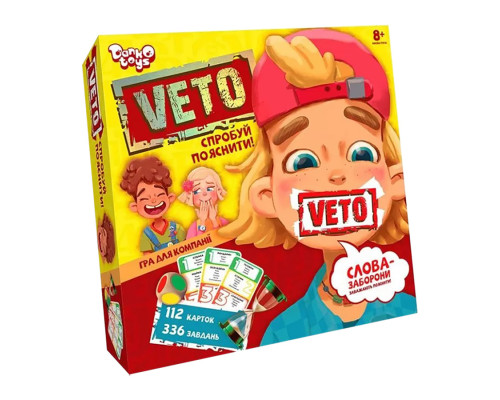 Детская настольная развлекательная игра "VETO" VETO-01-01U на укр. языке