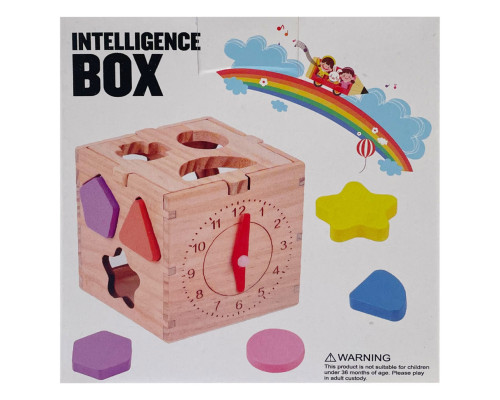 Детская деревянная игрушка "Куб-сортер" C15046 часики