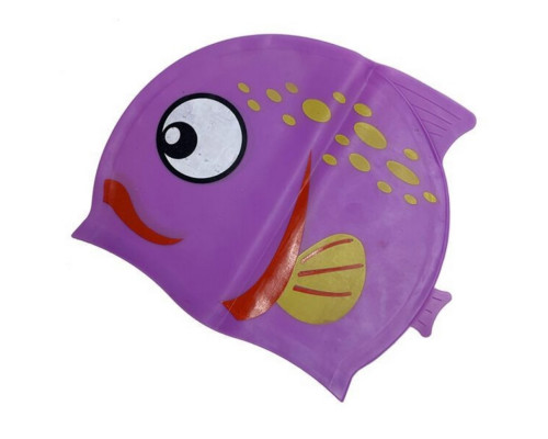 Шапочка для плавания детская Fish NE-SW-390-V, фиолетовая