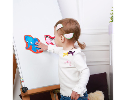 Магнитные беби пазлы "Зебра и слоненок" Vladi toys VT3208-12