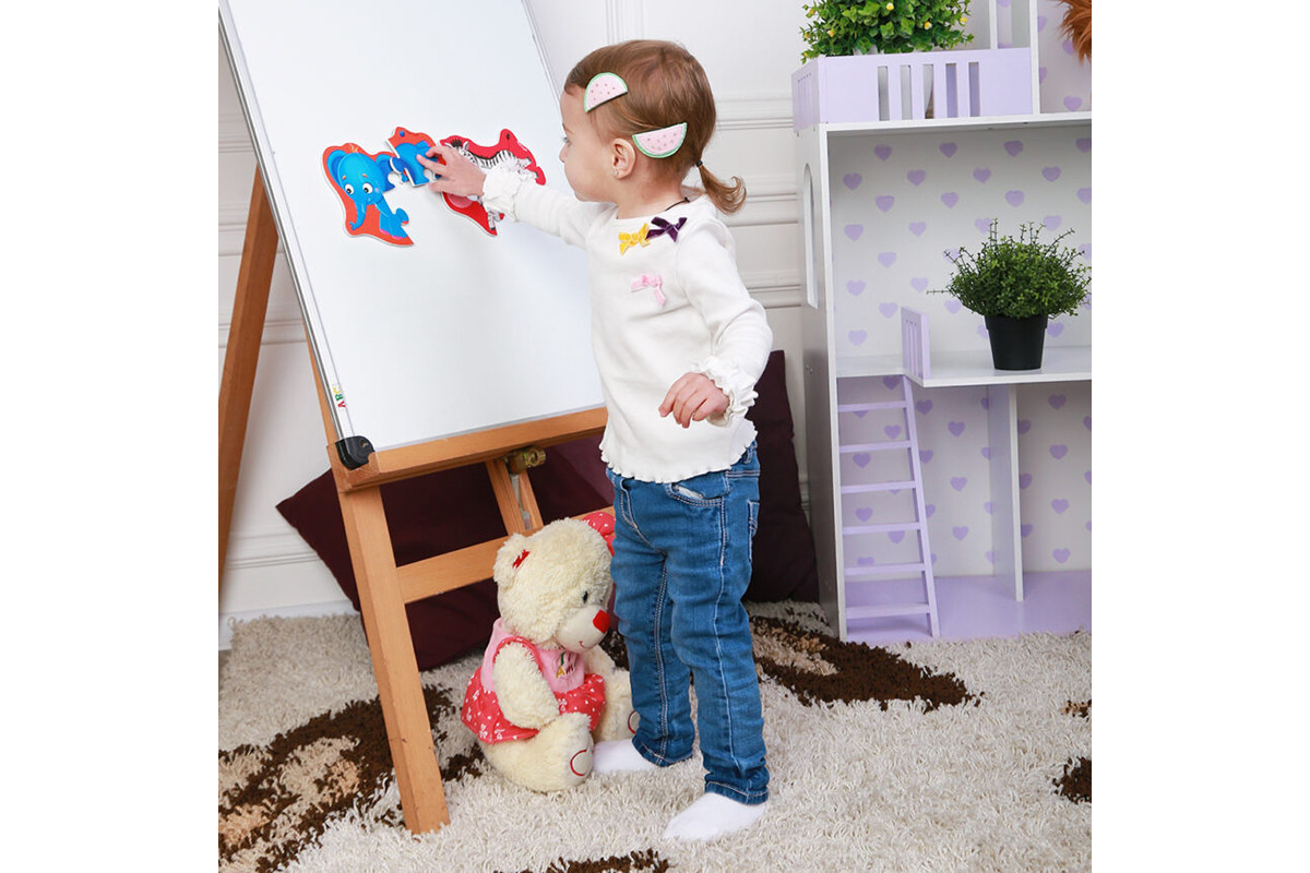 Магнітні бебі пазли "Зебра та слоненя" Vladi toys VT3208-12 Магнітні бебі пазли "Зебра та слоненя" Vladi toys VT3208-12