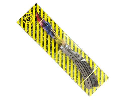 Сувенирный деревянный нож "БАБОЧКА РАДУГА" BAL-R