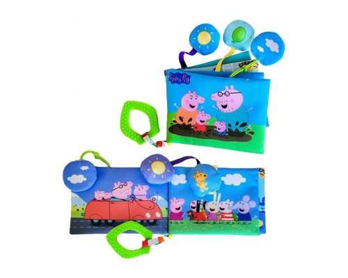 М'яка книжечка "Свинка Пеппа" МС 080602-04 з прорізувачем