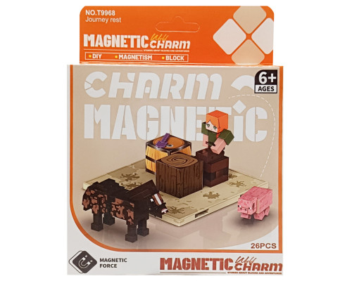 Дитячий магнітний конструктор Minecraft 9968, 26 деталей