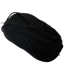 Пряжа фасована петляста NB116, 80% бавовни, 20% молочна клітковина, чорний