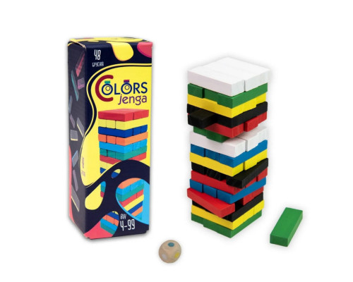 Настільна гра "Colors Jenga" 30717, 48 брусків, українською мовою