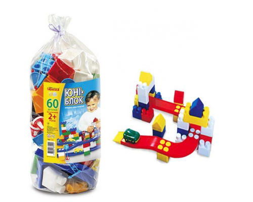 Дитячий конструктор "Юні-блок" -60 70101, 60 великих деталей