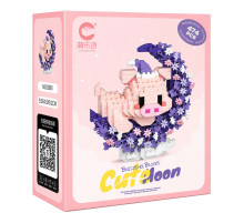 Детский конструктор Розовая свинка 8981 серии "Cute Moon", 474 детали
