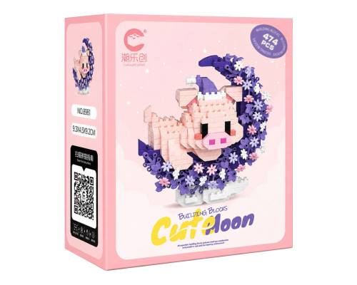 Дитячий конструктор Рожева свинка 8981 серії "Cute Moon", 474 деталі
