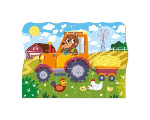 Дитячий пазл "Ведмедик-тракторист" DoDo 300371, 30 ел.