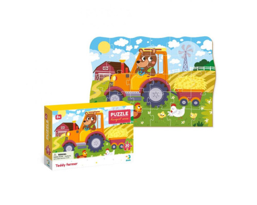 Дитячий пазл "Ведмедик-тракторист" DoDo 300371, 30 ел.