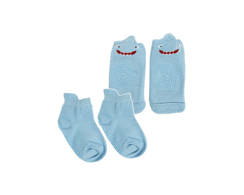 Дитячий набір наколінники та шкарпетки "Акула" MGZ-0649(Blue)