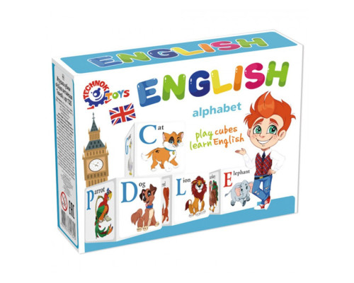 Дитячий розвиваючий набір кубиків "Англійська абетка" 1325TXK 12 кубиків