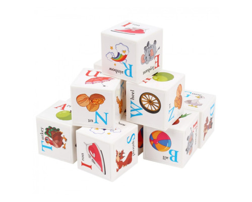Дитячий розвиваючий набір кубиків "Англійська абетка" 1325TXK 12 кубиків