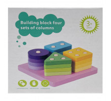 Детская деревянная игрушка "Пирамидка-Геометрические фигуры" C15023