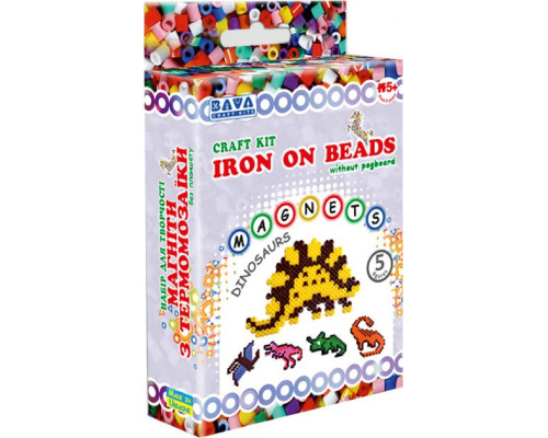 Магніти з термомозаїки "Динозаври" (TM-011) набір для творчості