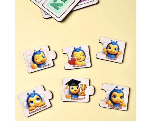 Развивающий пазл-половинки "Украинская азбука" (ПСД252) PSD252 деревянный