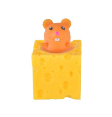 Дитяча іграшка сквіш Pop Up "Мишка у сирі" SQ-23(Brown) коричневий