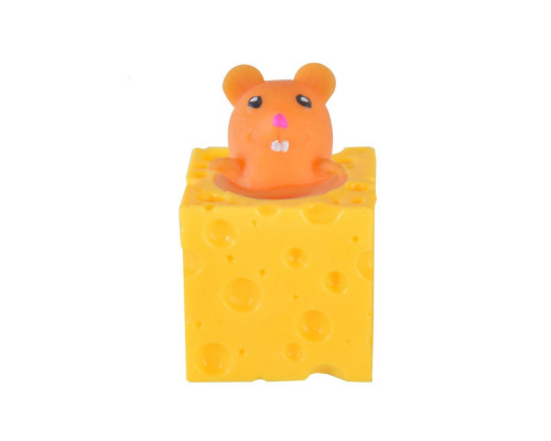 Дитяча іграшка сквіш Pop Up "Мишка у сирі" SQ-23(Brown) коричневий