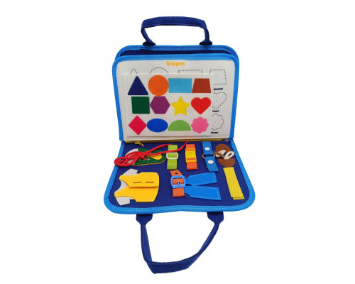 Дитяча розвивальна сумочка-логіка XX45285-3 тактильні, розвивальні вправи, з фетру
