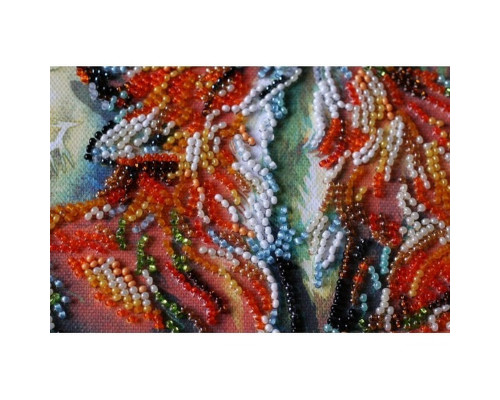 Набір-міді для вишивання бісером "Лисички" AMB-016 на натуральному полотні