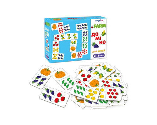 Детская развивающая игра Домино «Фрукты-овощи» ME5032-23, 28 карточек