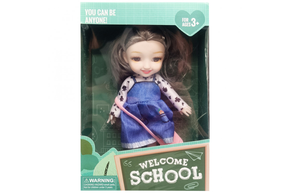 Детская кукла "Welcome School" YL605-62-1 с сумочкой Детская кукла "Welcome School" YL605-62-1 с сумочкой