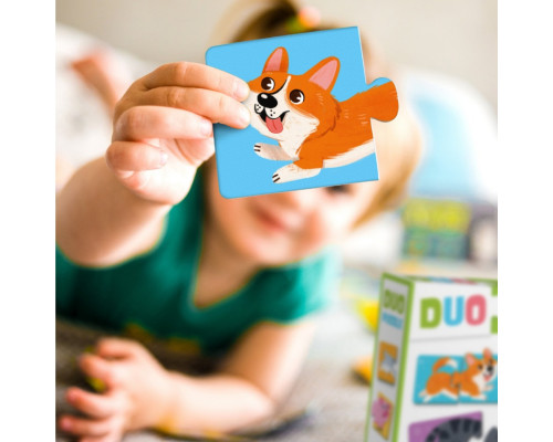 Детский пазл "ДУО-Животные-половинки" 300689, 24 элемента