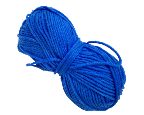 Пряжа фасована петляста NB113, 80% бавовни, 20% молочна клітковина, синій