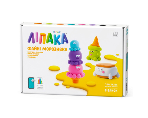 Дитячий набір пластиліну "Класне морозиво" Lipaka 60055-UA01 самостійно твердне