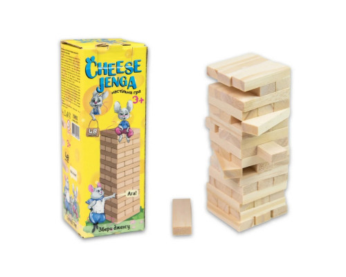 Настольная игра "Cheese Jenga" 30718, 48 брусков, на украинском языке