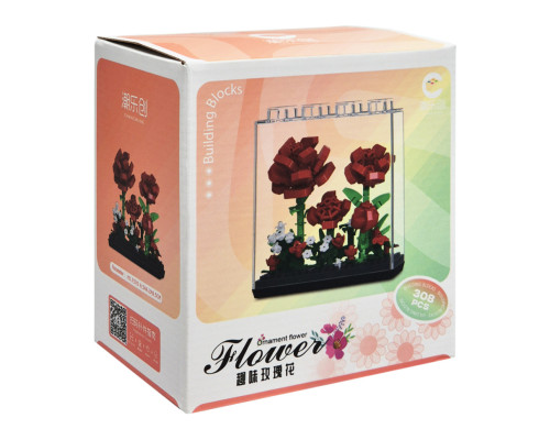 Дитячий Конструктор Ornament Flower 7376 у колбі, 308 деталей