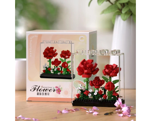 Дитячий Конструктор Ornament Flower 7376 у колбі, 308 деталей