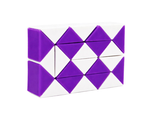 Головоломка Змейка Рубика IGR67(Violet) маленькая 3,5x5,5 см, двухцветная