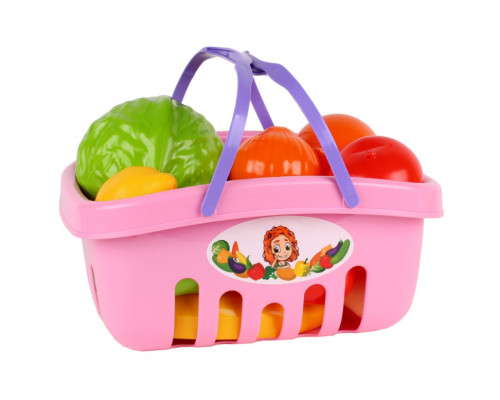 Игровой набор продуктов 5354TXK в корзинке Розовый