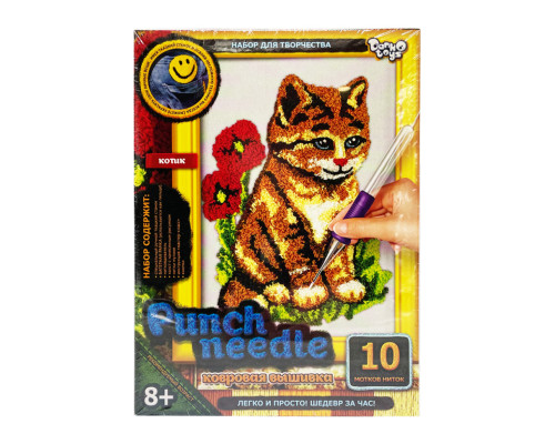 Набір для творчості "Punch Needle: Котик" PN-01-07 килимова вишивка